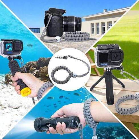 Camera Wrist Strap, Quick Release Adjustable Lanyard with holey Aluminum Alloy Thumbscrews Screw for GoPro Hero, Insta 360, Ace Pro, DJI osmo Cameras, Selfie Sticks（Black） in Saudi Arabia