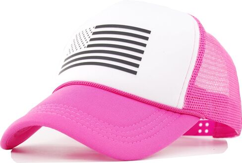 American Flag Baseball Cap,Foam Snapback Back Mesh Trucker Hat for Men Women in Kuwait
