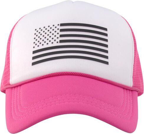 American Flag Baseball Cap,Foam Snapback Back Mesh Trucker Hat for Men Women in Kuwait