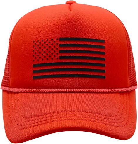 American Flag Baseball Cap,Foam Snapback Back Mesh Trucker Hat for Men Women in Kuwait