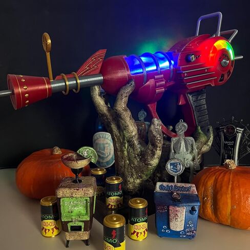 Ray Gun Mk1 مع مصابيح LED ، Prop Prop نسخة طبق الأصل من كود كوزبلاي الدعامة القابلة للتحصيل (مع حامل) in Saudi Arabia