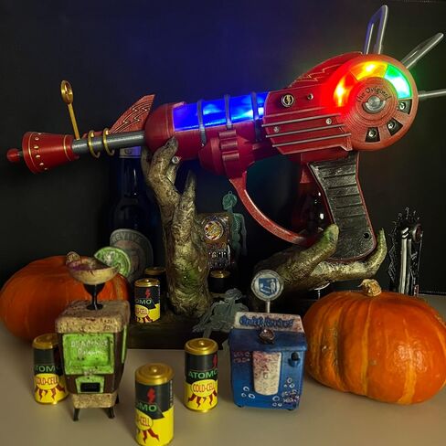 Ray Gun Mk1 مع مصابيح LED ، Prop Prop نسخة طبق الأصل من كود كوزبلاي الدعامة القابلة للتحصيل (مع حامل) in Saudi Arabia