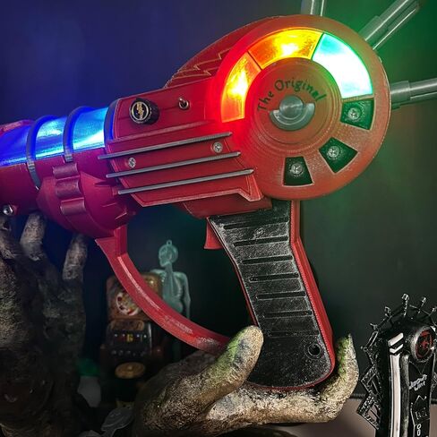 Ray Gun Mk1 مع مصابيح LED ، Prop Prop نسخة طبق الأصل من كود كوزبلاي الدعامة القابلة للتحصيل (مع حامل) in Saudi Arabia